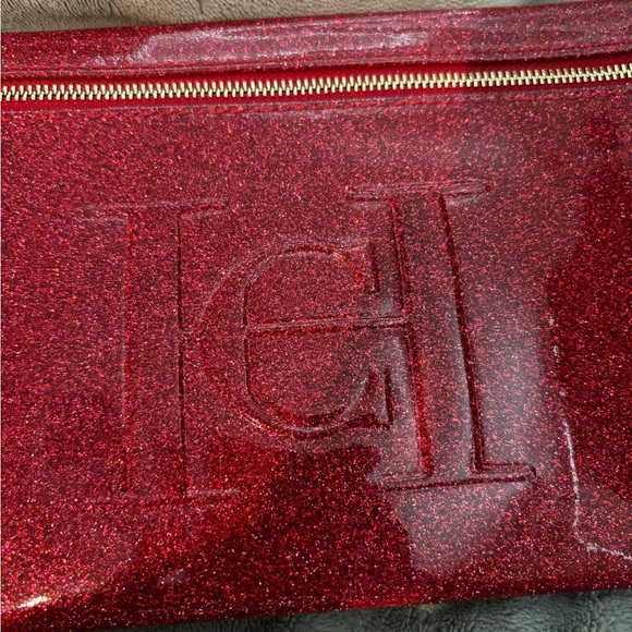 Carolina Herrera Red Glitter Clutch Bag - Picture 4 of 4